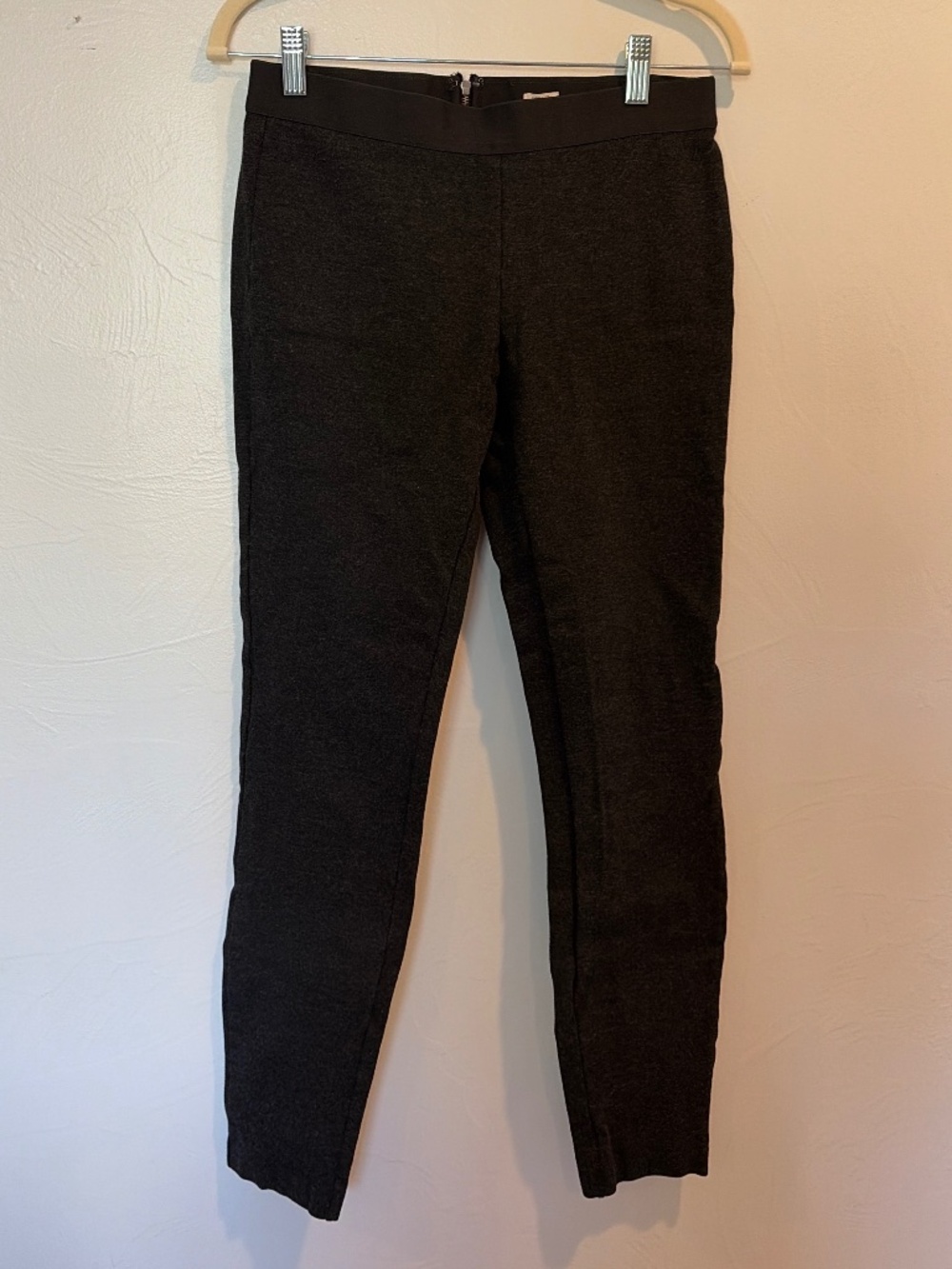 J.Crew Charcoal Gray Stretch Ponte Pixie Pants with Back Zip